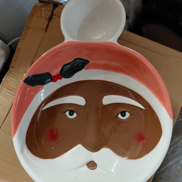 Brown Santa Claus Ceramic Serving Dish - Picture 3 of 4